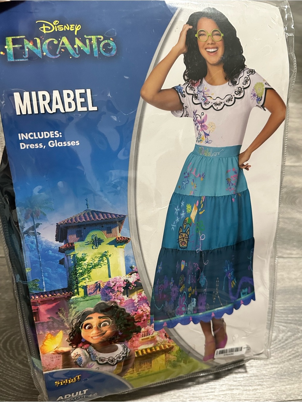 Spirit Mirabel White Top with Teal and Blue Tiered Skirt Dress